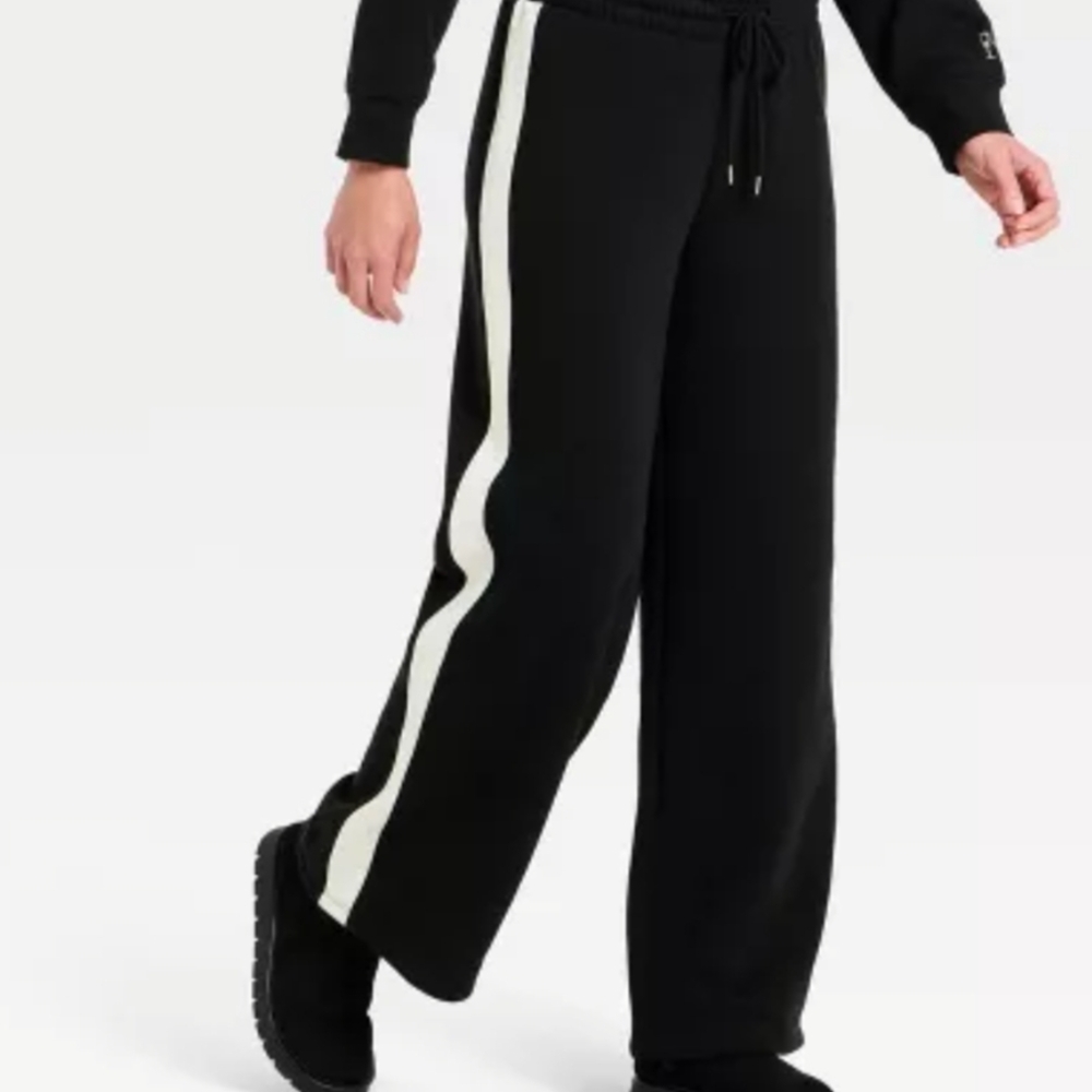 Universal Thread Black Joggers with White Stripe